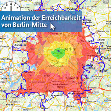 Das Bild zeigt den RoutingPlus-Dienst für Bundesbehörden in der Anwendung