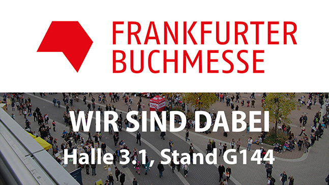 Bild zeigt den gut besuchten Außenbereich der Messe Frankfurt während der Buchmesse