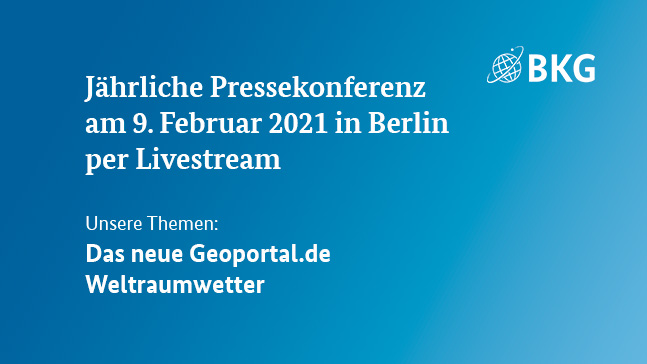 Pressekonferenz des BKG 2021