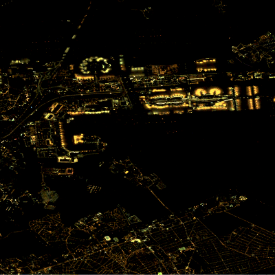 Bild zeigt Nachtaufnahme des Pariser Flughafens 