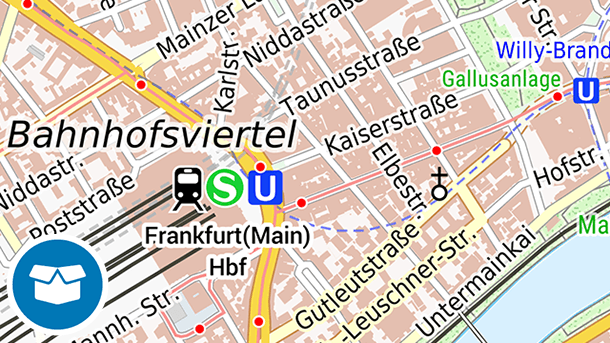 Bild zeigt einen Ausschnitt aus der TopPlusOpen Präsentationsgraphik 1:25 000 Bild zeigt einen Ausschnitt aus der TopPlusOpen Präsentationsgraphik 1:25 000