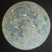 Bild zeigt die Verteilung der Mondreflektoren