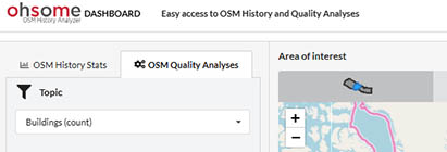 Bild zeigt Eingangsseite der Demoversion zur Qualitätsabschätzung von OSM-Daten Bild zeigt Eingangsseite der Demoversion zur Qualitätsabschätzung von OSM-Daten