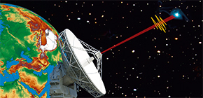 Bild zeigt eine Symbolabbildung für Very Long Baseline Interferometry (VLBI)