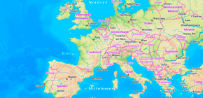 Bild zeigt einen Ausschnitt einer Europakarte (verweist auf: Europa)