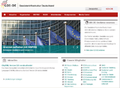 Image shows the homepage of GDI-DE with function link in a new window Image shows the homepage of GDI-DE with function link in a new window